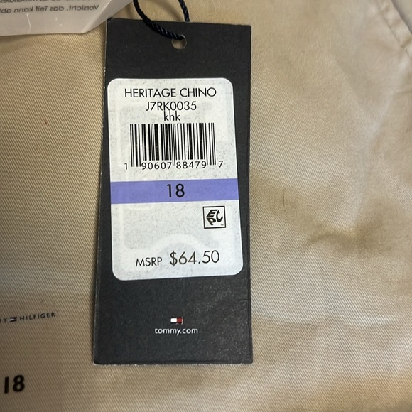 NWT Tommy Hilfiger Stretch Slim Chino Pants 18 - Picture 4 of 9